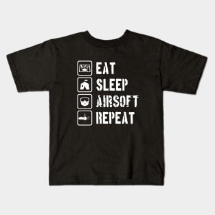 Eat Sleep Airsoft Repeat Kids T-Shirt